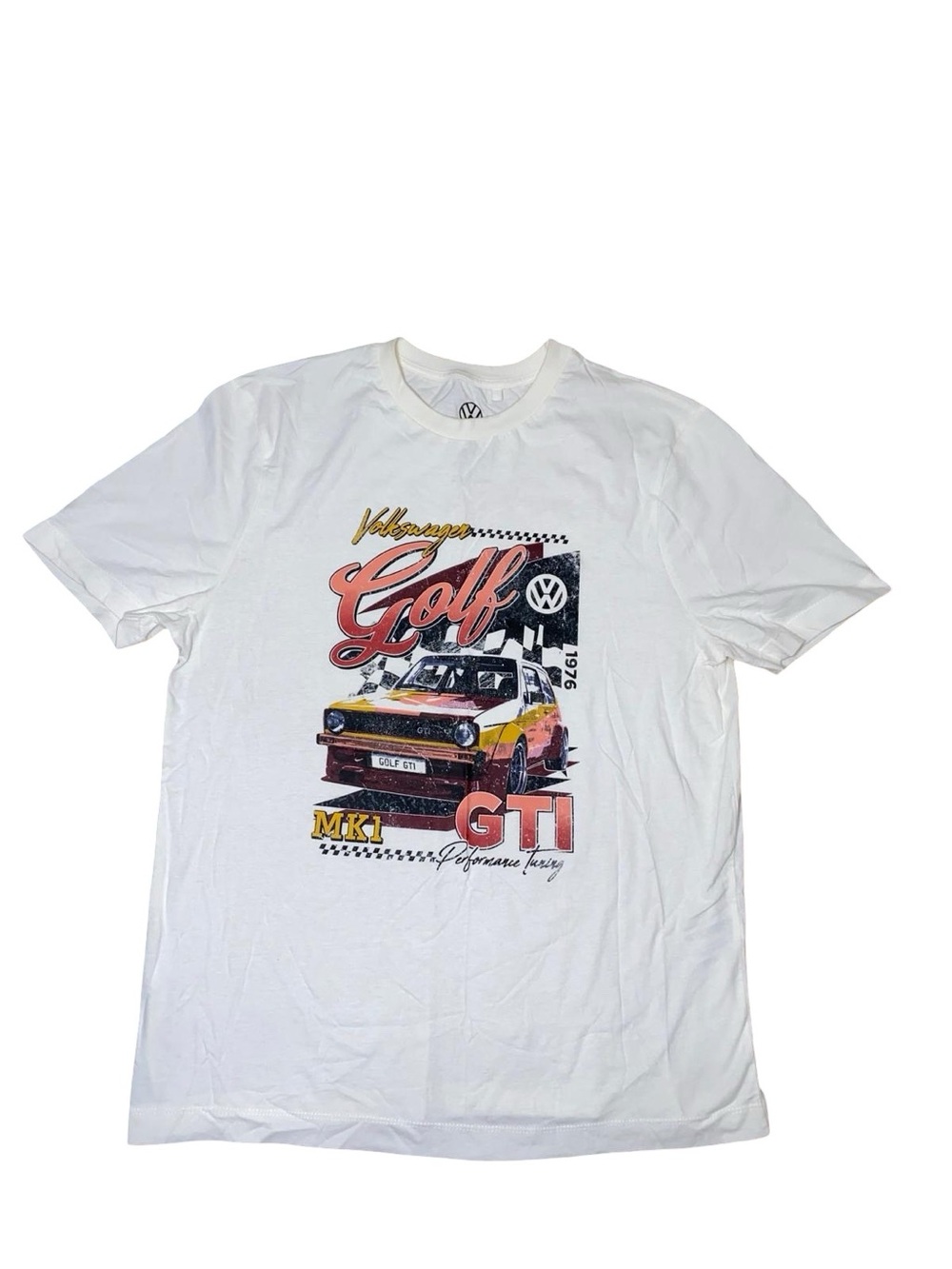 Official Volkswagen Golf MK1 GTI Graphic T-Shirt Off-White Large